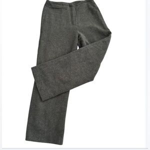 J.Crew Brown Wool Straight-Leg High-Rise Trousers (Size 4-6) tweed countryside